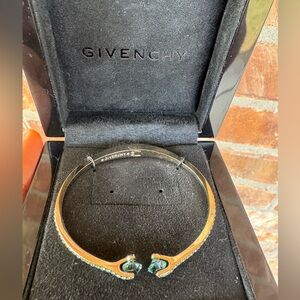 Givenchy Gold and Teal Bangle